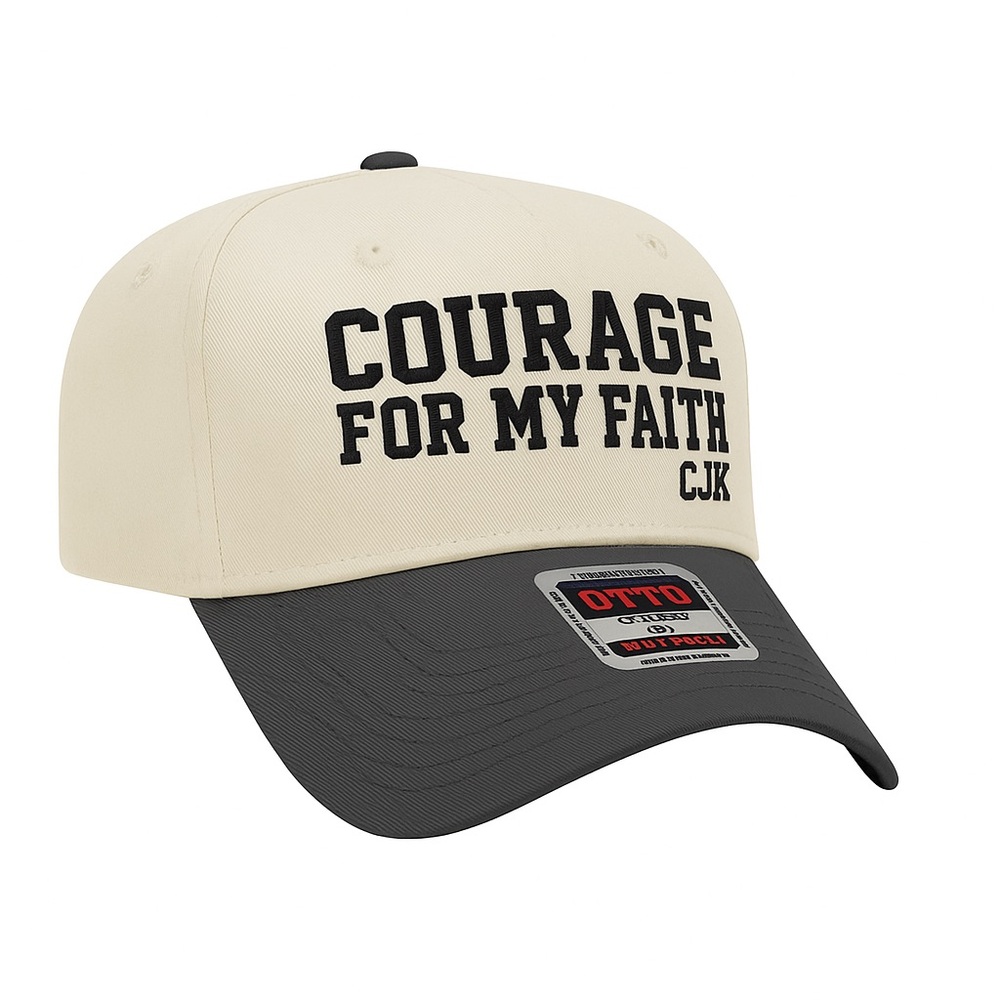 Courage For My Faith Hat Black /Natural Otto 31-069 SnapBack Charlie Kirk CJK